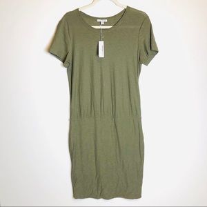 NWT Standard James Perse Olive Slub T-Shirt Dress